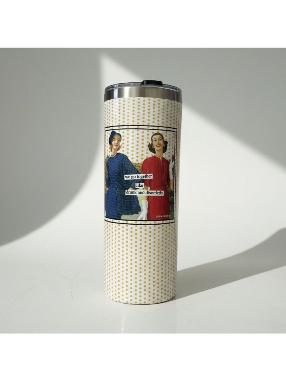 NIB Anne Taintor Stainless Steel Travel Tumbler 22-Ounce Drunk & Disorderly Lid